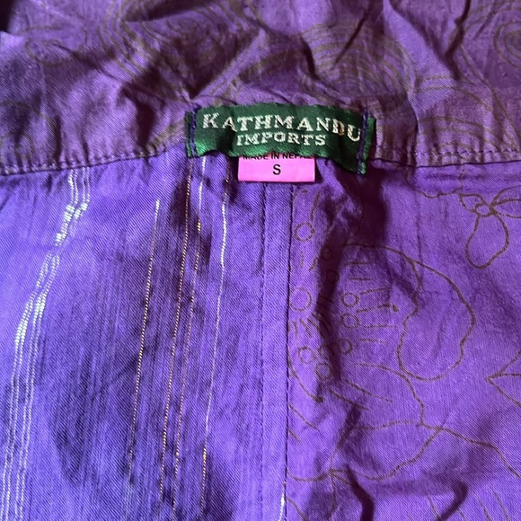 Kathmandu Imports Romper Overalls Shorts Purple Patchwork Pattern Unisex NWT - Picture 6 of 6